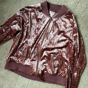 Pink Velvet Bomber Jacket